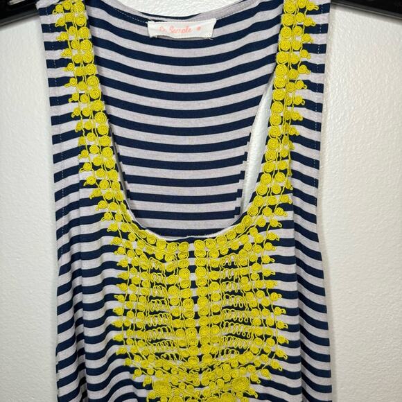 Le Sample Embroidered Racerback Tank Top Women Size Large - Picture 7 of 7